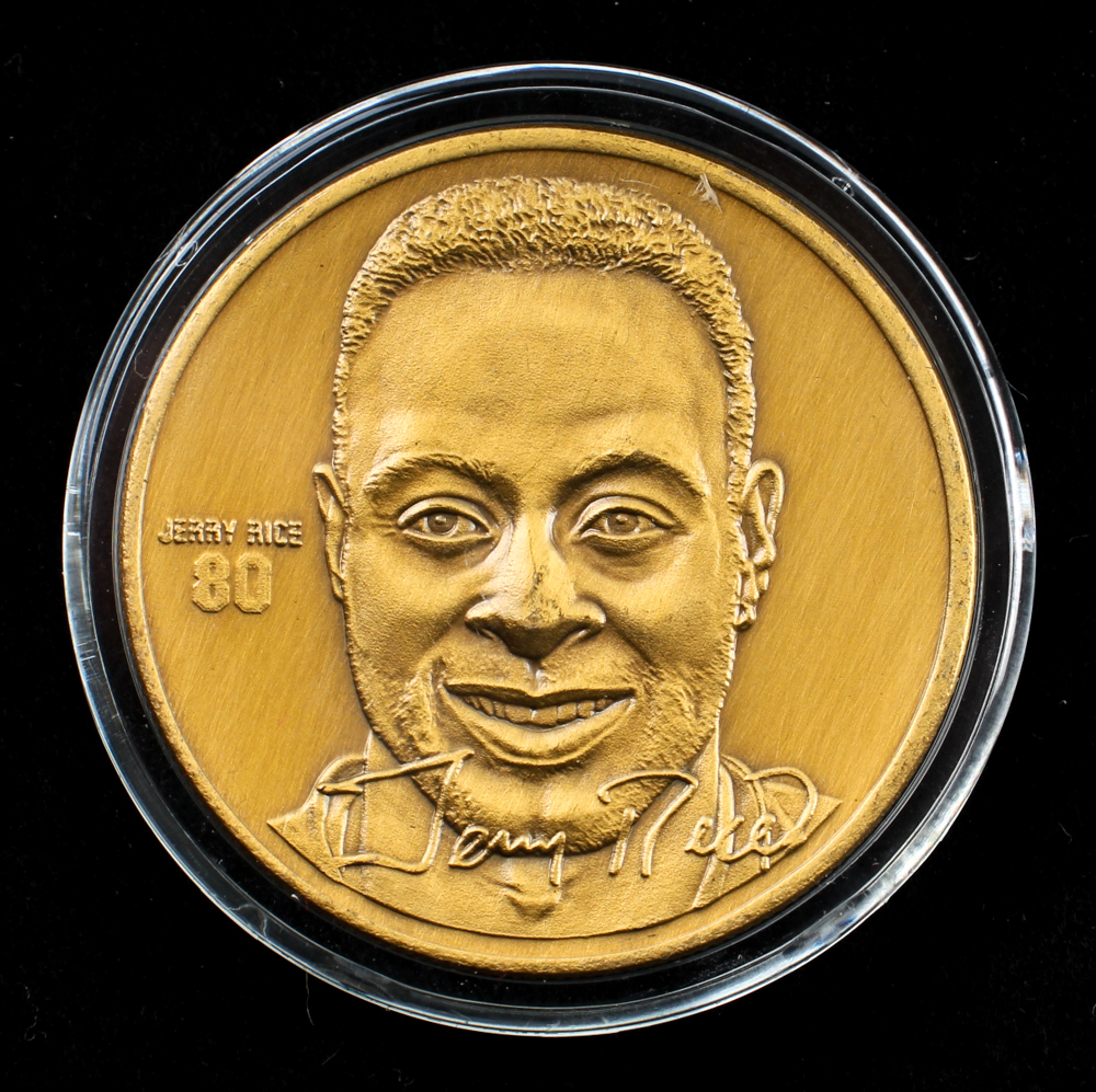 Jerry Rice LE The Highland Mint Bronze Coin With Original Case ...