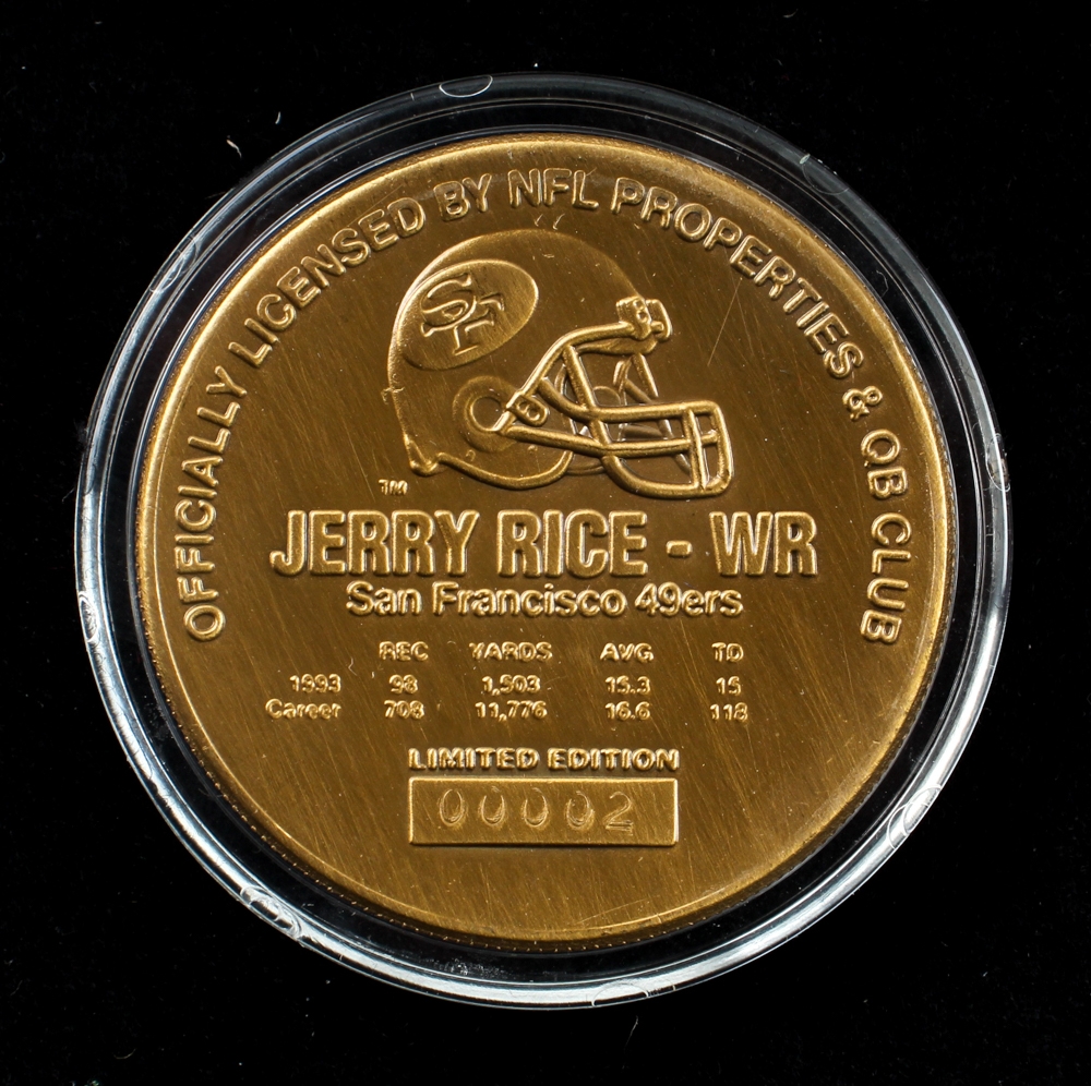 Jerry Rice LE The Highland Mint Bronze Coin With Original Case ...