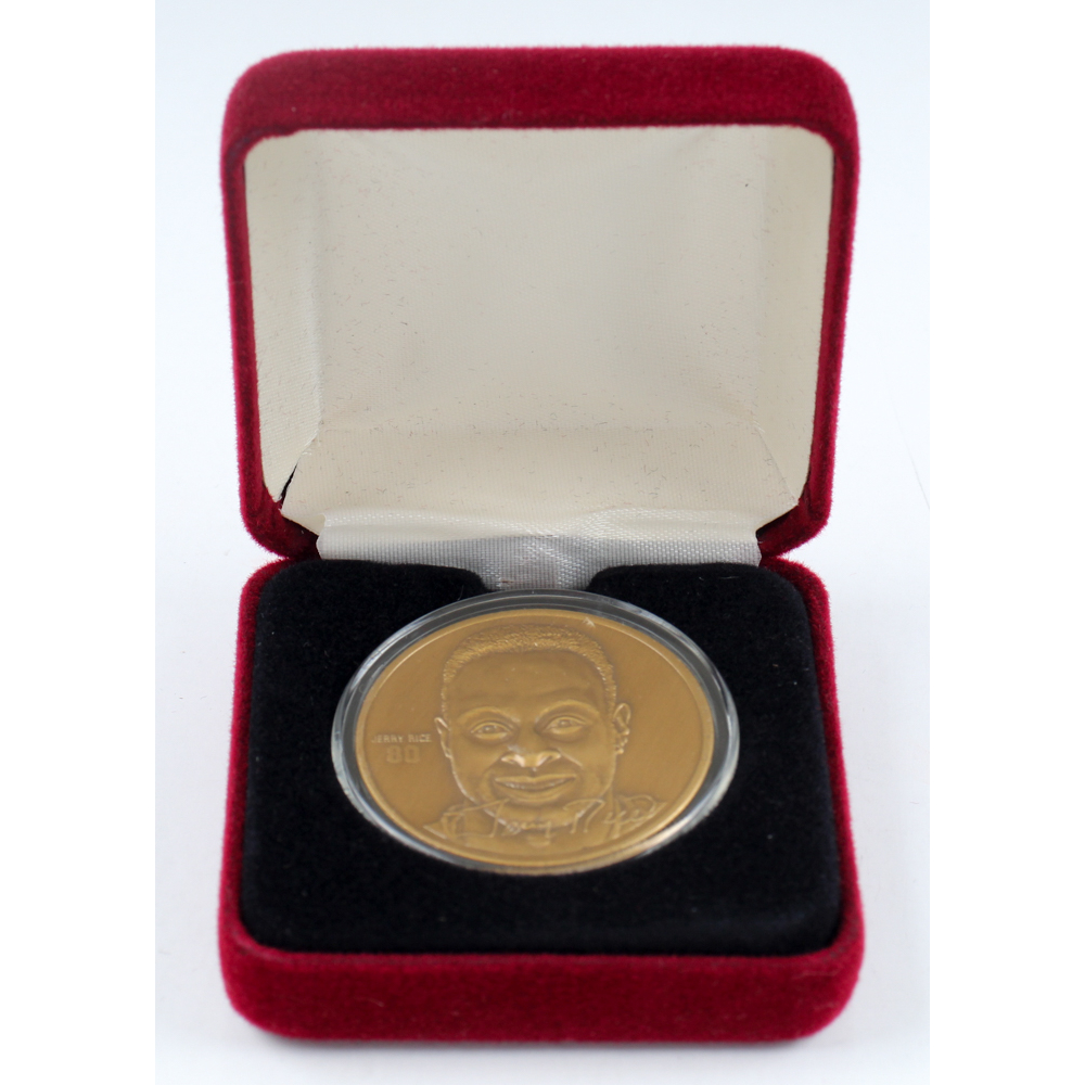 Jerry Rice LE The Highland Mint Bronze Coin With Original Case ...