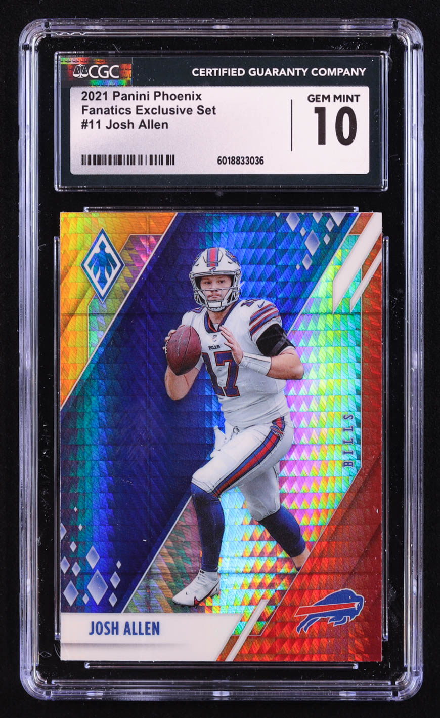Josh Allen 2021 Panini Phoenix Fire Burst #11 (CGC 10) at PristineAuction.com Josh Allen 2021 Panini Phoenix Fire Burst #11 (CGC 10) at PristineAuction.com