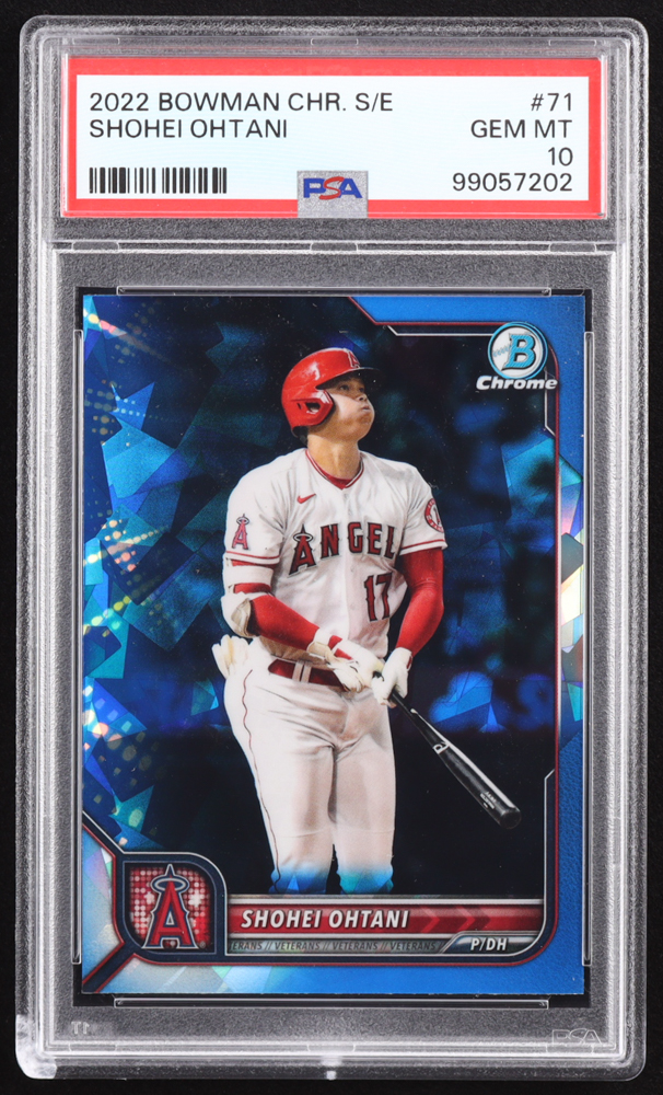 Shohei Ohtani 2022 Bowman Chrome Sapphire #71 (PSA 10) at PristineAuction.com Shohei Ohtani 2022 Bowman Chrome Sapphire #71 (PSA 10) at PristineAuction.com
