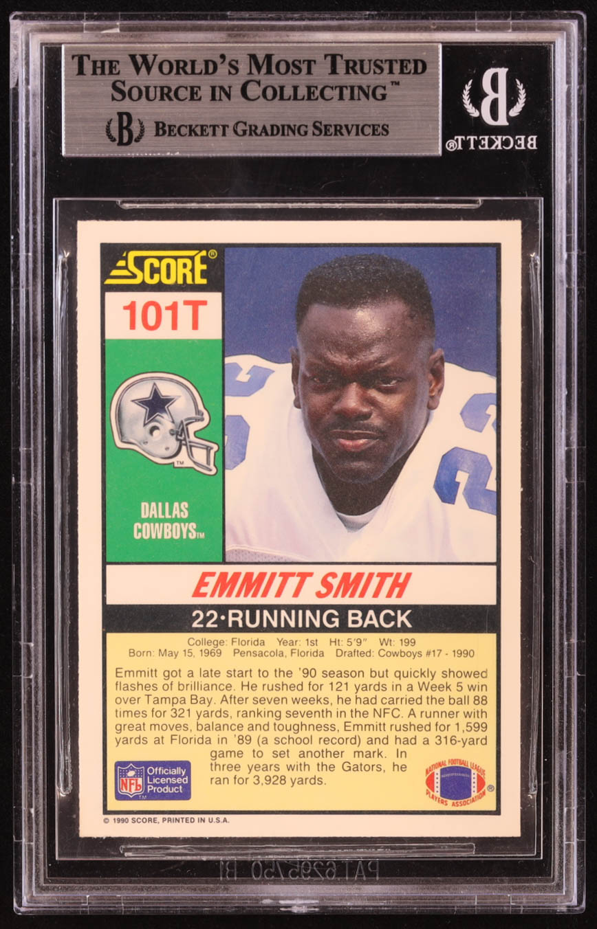 Emmitt Smith 1990 Score Supplemental #101T RC (BGS 9) at PristineAuction.com Emmitt Smith 1990 Score Supplemental #101T RC (BGS 9) at PristineAuction.com