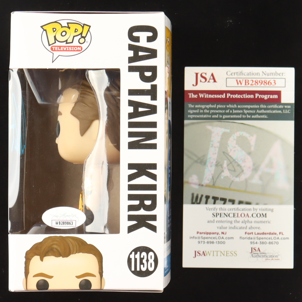 William Shatner Signed "Star Trek" #1138 Captain Kirk Funko Pop! Vinyl Figure (JSA) at PristineAuction.com William Shatner Signed "Star Trek" #1138 Captain Kirk Funko Pop! Vinyl Figure (JSA) at PristineAuction.com
