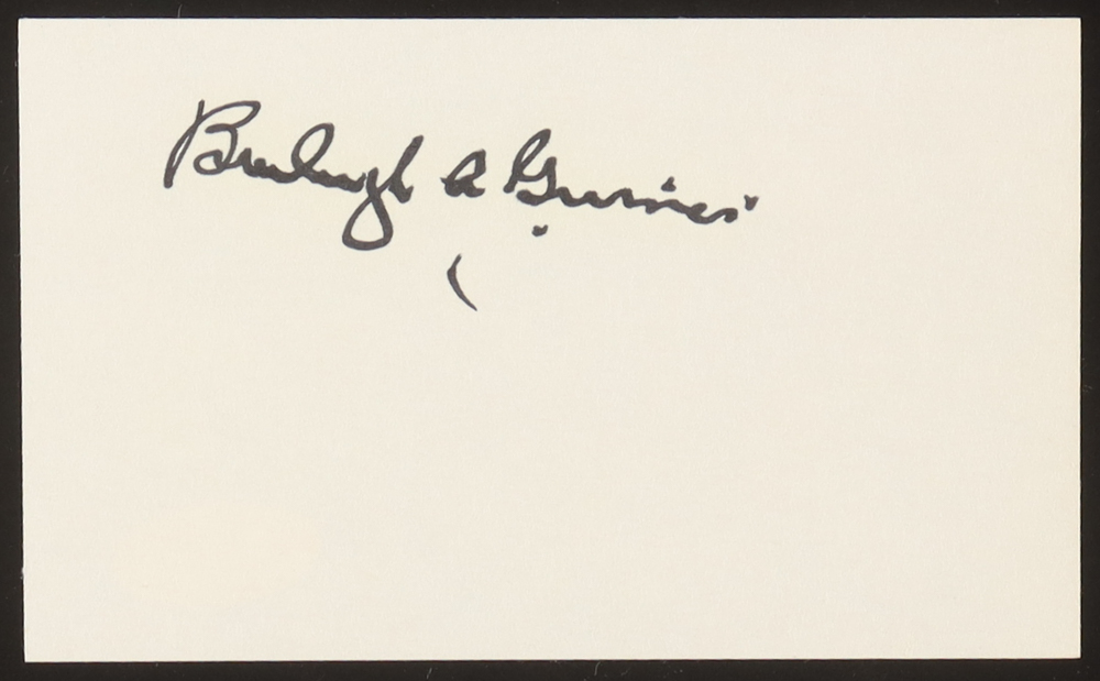 Burleigh Grimes Signed Index Card (JSA) at PristineAuction.com Burleigh Grimes Signed Index Card (JSA) at PristineAuction.com