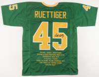 Rudy Ruettiger Signed Career Highlight Stat Jersey (JSA) at PristineAuction.com