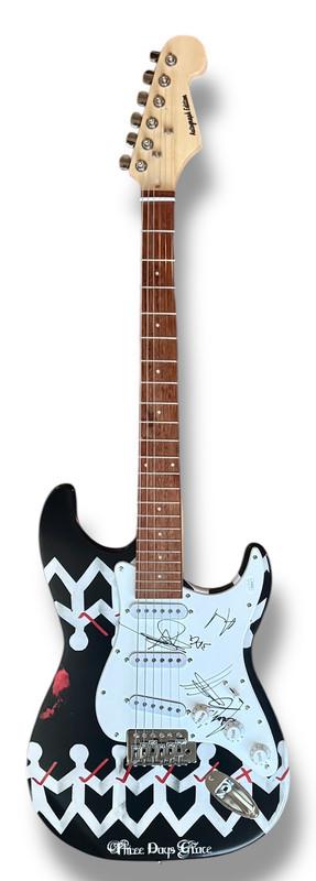 "Three Days Grace" Custom Stratocaster Electric Guitar Band-Signed By (4) with Adam Gontier, Barry Stock, Neil Sanderson & Brad Walst (JSA) at PristineAuction.com "Three Days Grace" Custom Stratocaster Electric Guitar Band-Signed By (4) with Adam Gontier, Barry Stock, Neil Sanderson & Brad Walst (JSA) at PristineAuction.com