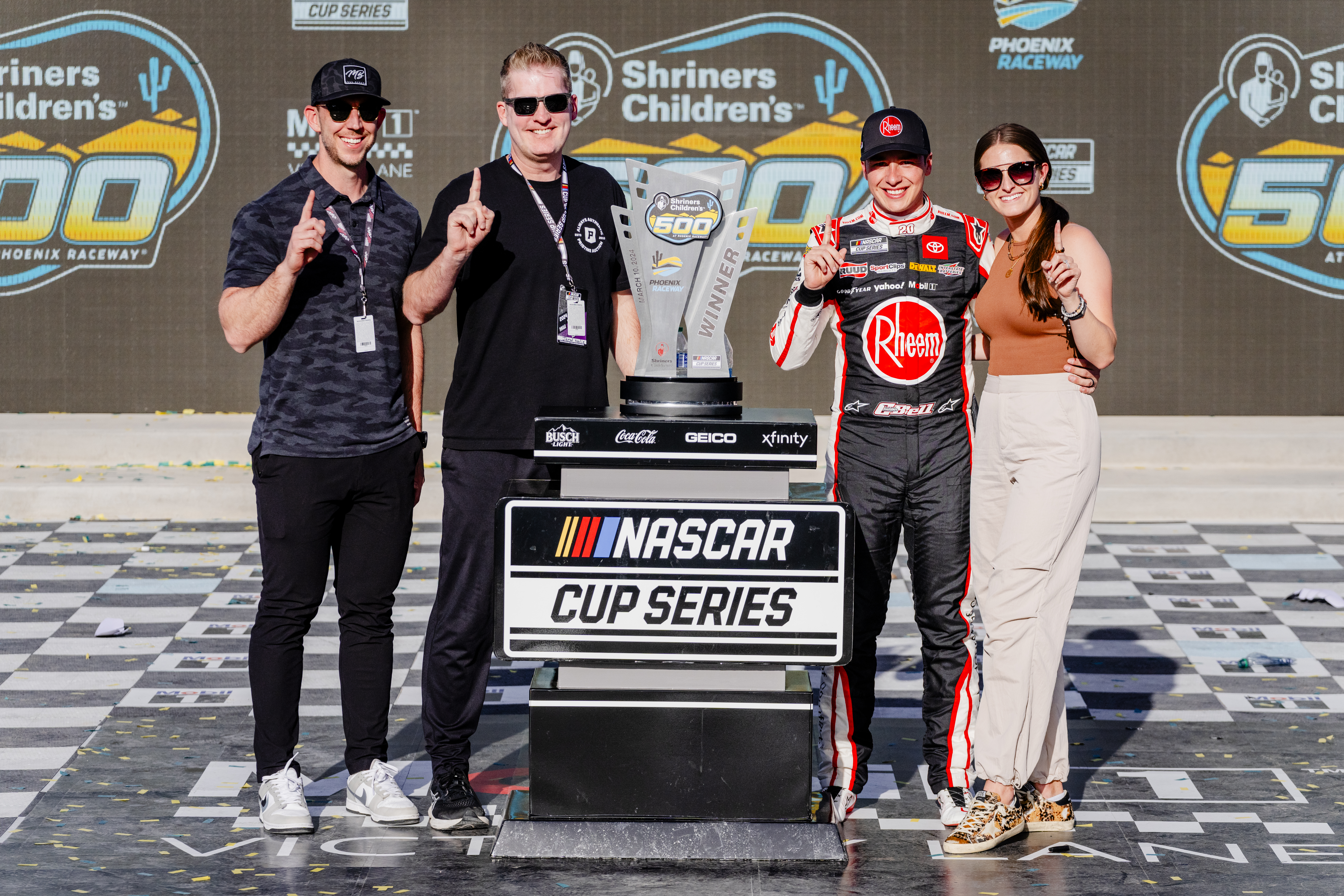 Christopher Bell Signed 2024 Phoenix Win Exclusive Team Issued Mini Trophy (Bell COA) at PristineAuction.com Christopher Bell Signed 2024 Phoenix Win Exclusive Team Issued Mini Trophy (Bell COA) at PristineAuction.com