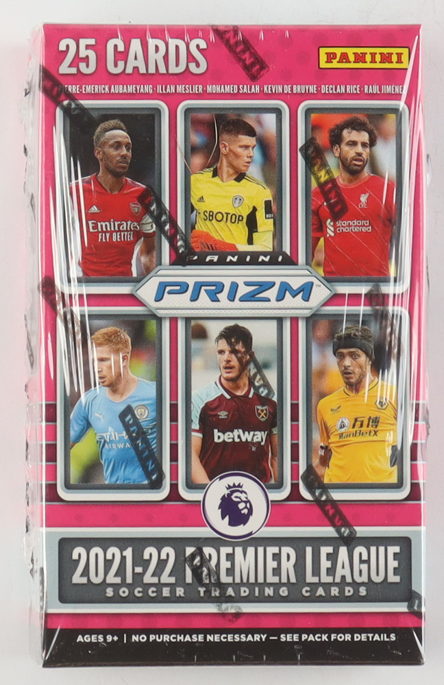 2021-22 Panini Prizm Premier League Soccer Cereal Box with (25) Cards at PristineAuction.com 2021-22 Panini Prizm Premier League Soccer Cereal Box with (25) Cards at PristineAuction.com