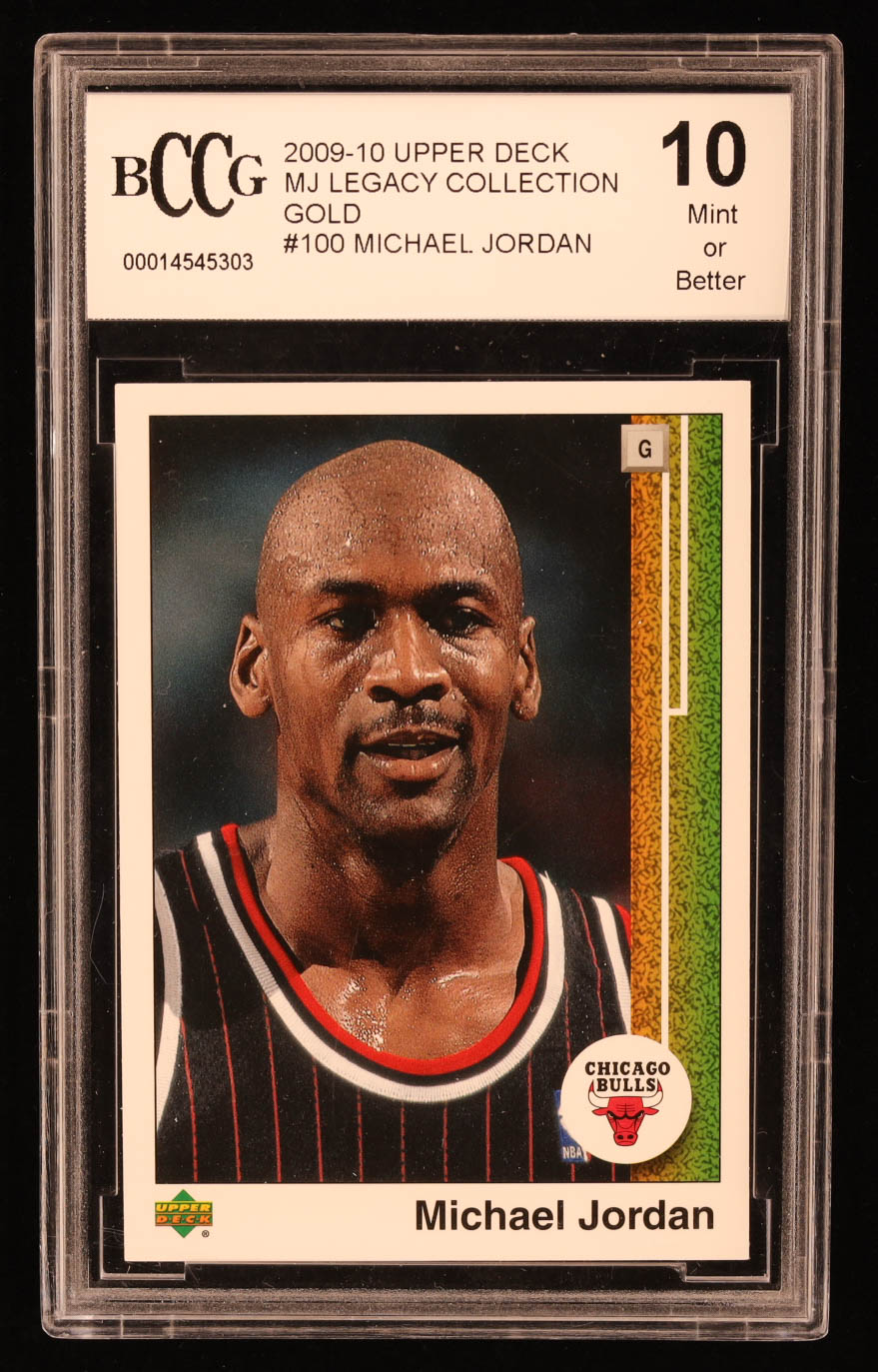 Michael Jordan 2009-10 Upper Deck Michael Jordan Legacy Collection Gold #100 (BCCG 10) at PristineAuction.com Michael Jordan 2009-10 Upper Deck Michael Jordan Legacy Collection Gold #100 (BCCG 10) at PristineAuction.com
