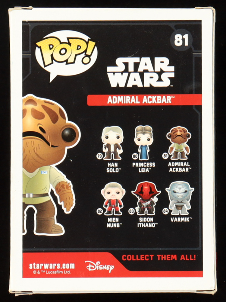 Tim Rose Signed "Star Wars" #81 Admiral Ackbar Funko Pop! Vinyl Figure Inscribed "It's a Trap!" & "Admiral Ackbar" (JSA) at PristineAuction.com Tim Rose Signed "Star Wars" #81 Admiral Ackbar Funko Pop! Vinyl Figure Inscribed "It's a Trap!" & "Admiral Ackbar" (JSA) at PristineAuction.com