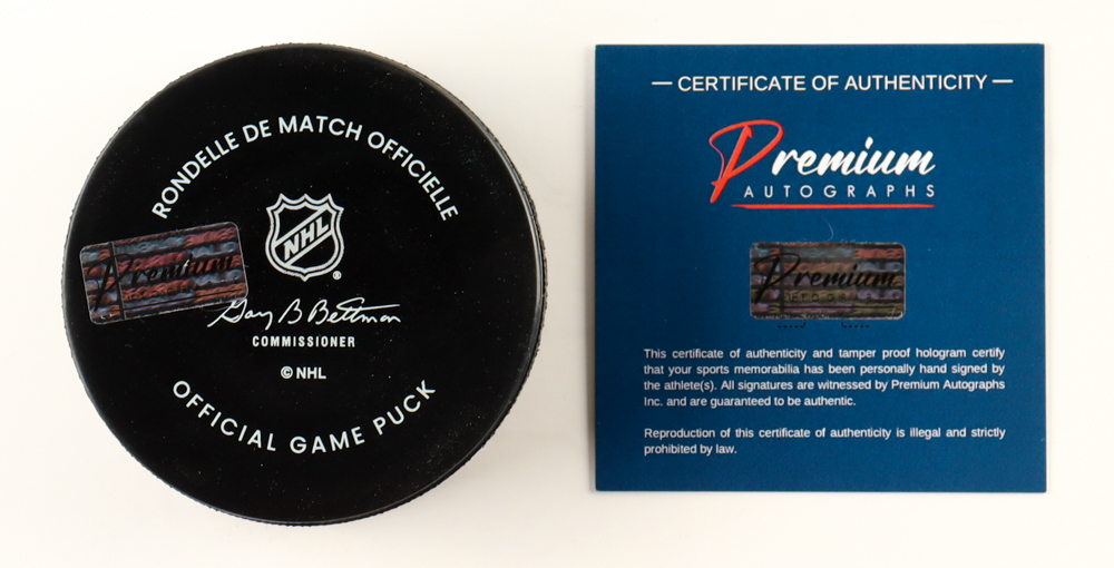 Conor Garland Signed Canucks Logo Hockey Puck (Premium Autographs) at PristineAuction.com Conor Garland Signed Canucks Logo Hockey Puck (Premium Autographs) at PristineAuction.com