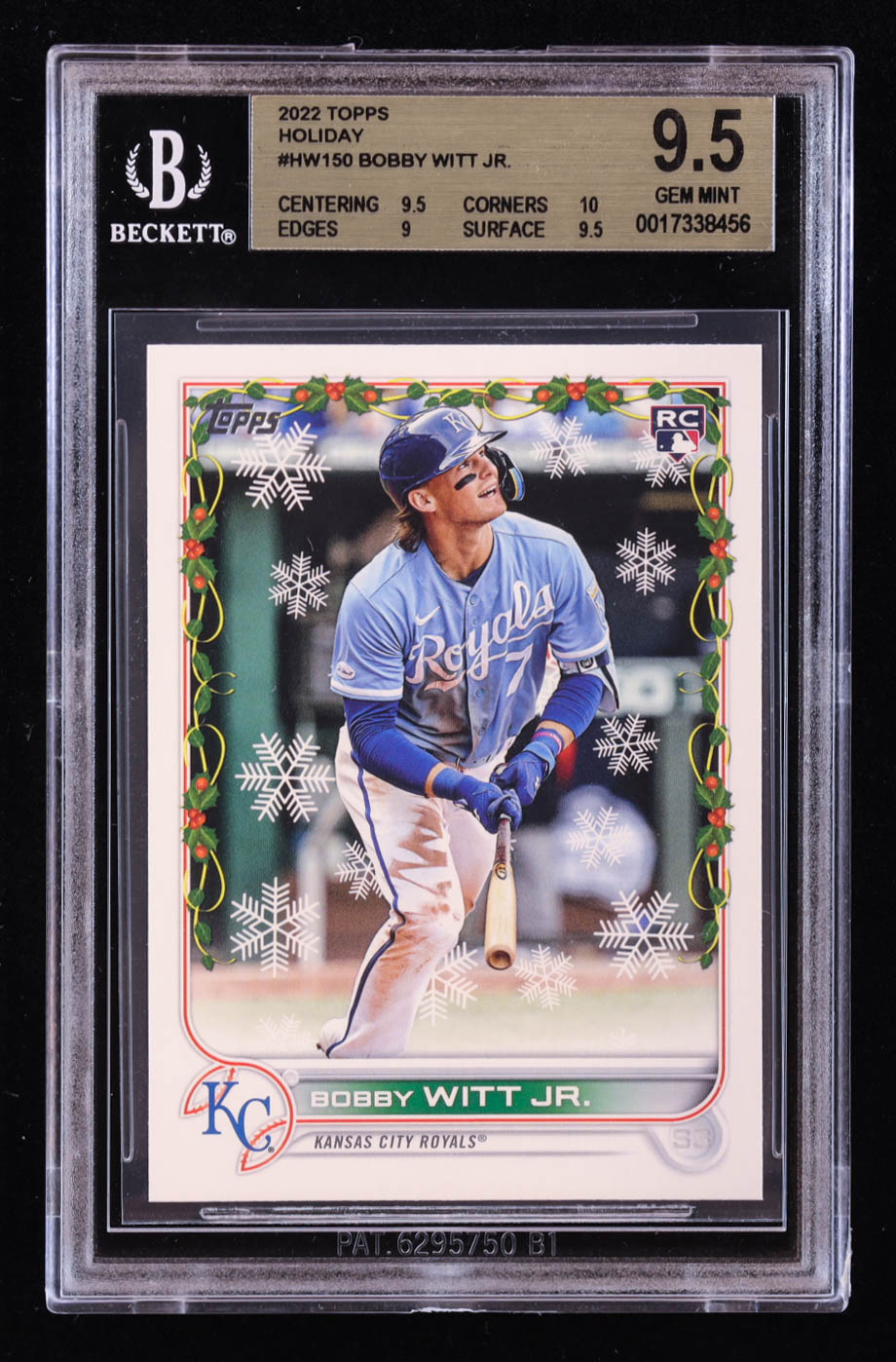 Bobby Witt Jr. 2022 Topps Holiday #HW150 RC (BGS 9.5) at PristineAuction.com Bobby Witt Jr. 2022 Topps Holiday #HW150 RC (BGS 9.5) at PristineAuction.com