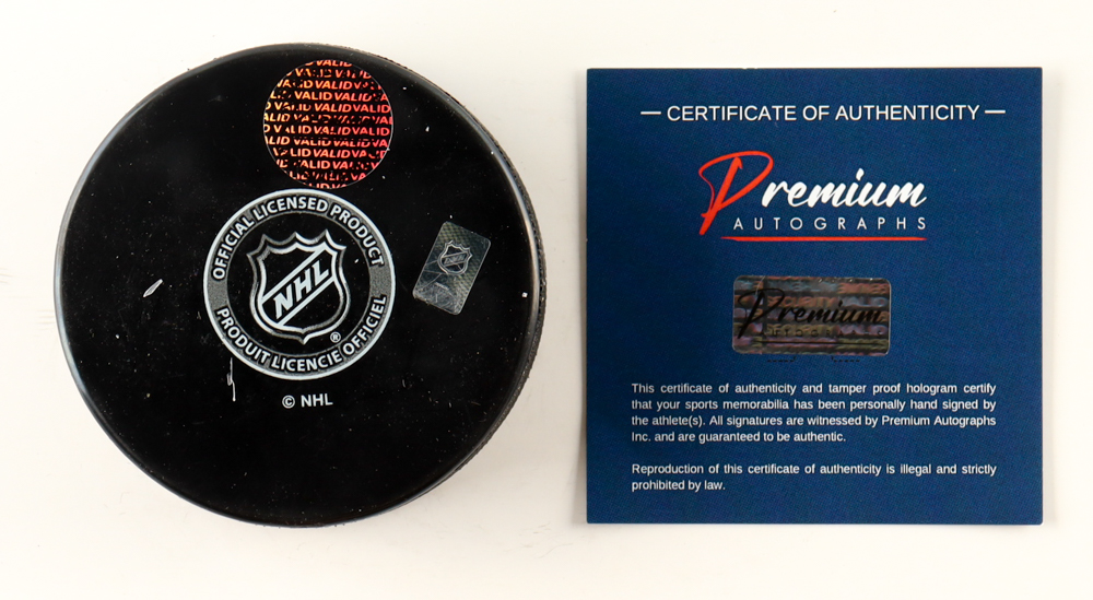 Logan Mailloux Signed Canadiens Logo Hockey Puck (Premium Autographs) at PristineAuction.com Logan Mailloux Signed Canadiens Logo Hockey Puck (Premium Autographs) at PristineAuction.com