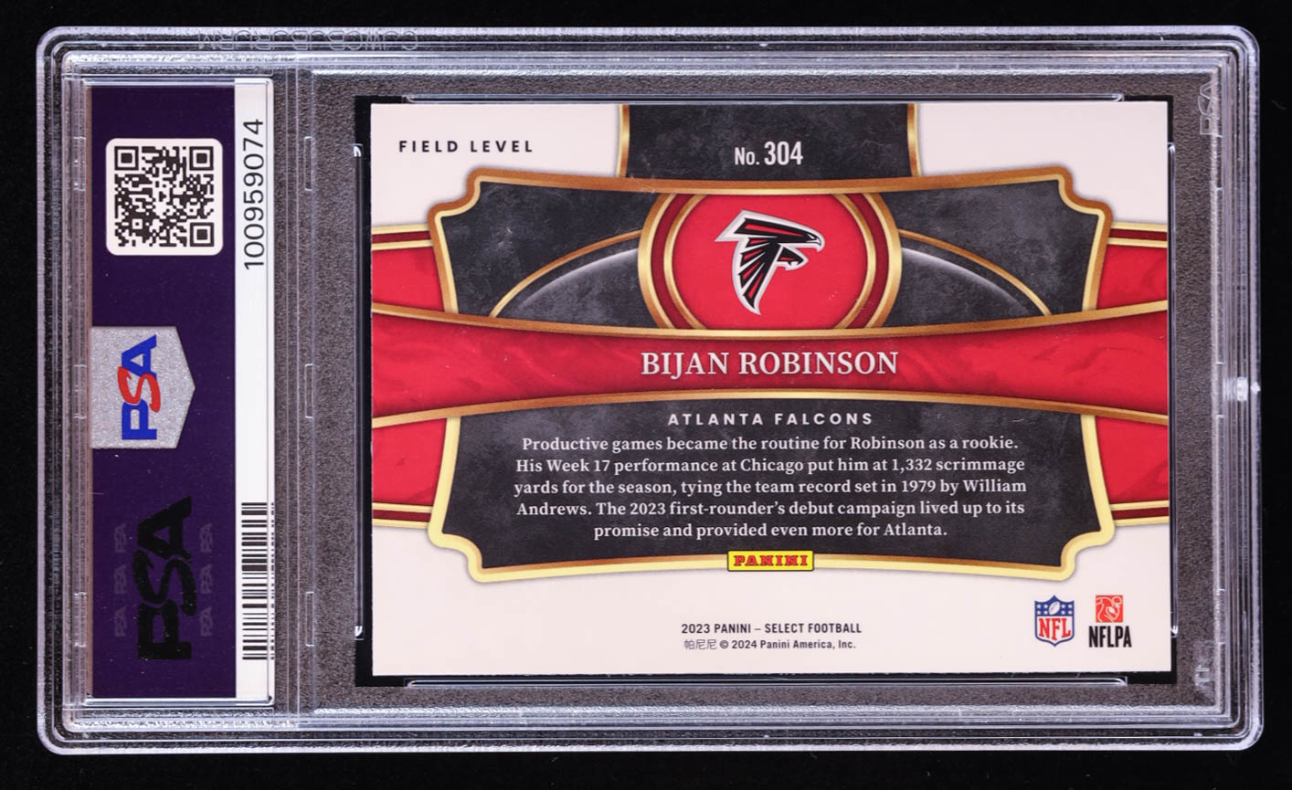 Bijan Robinson 2023 Select #304 RC (PSA 10) at PristineAuction.com Bijan Robinson 2023 Select #304 RC (PSA 10) at PristineAuction.com