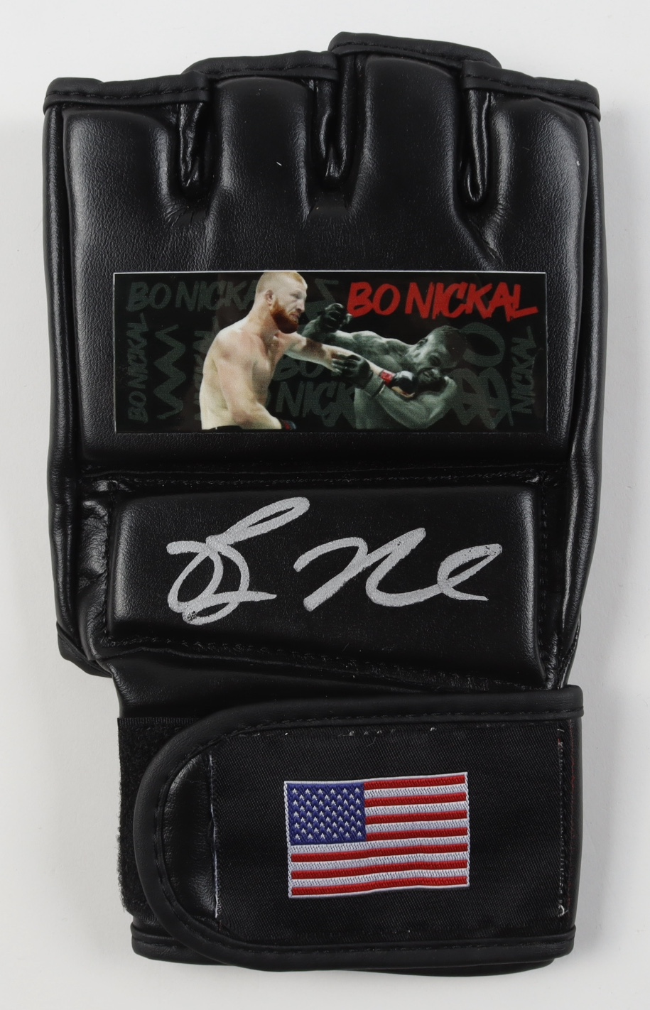 Bo Nickal Signed MMA Custom USA Glove (Beckett) at PristineAuction.com Bo Nickal Signed MMA Custom USA Glove (Beckett) at PristineAuction.com