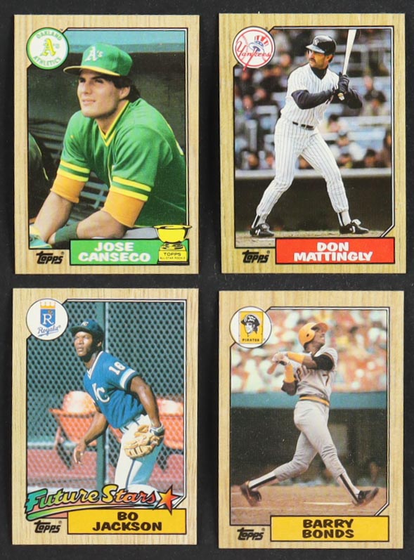 1987 Topps Baseball Complete Set of (792) Cards with Bo Jackson #170 RC, Barry Bonds #320 RC, Jose Canseco #620, Don Mattingly #500 at PristineAuction.com 1987 Topps Baseball Complete Set of (792) Cards with Bo Jackson #170 RC, Barry Bonds #320 RC, Jose Canseco #620, Don Mattingly #500 at PristineAuction.com