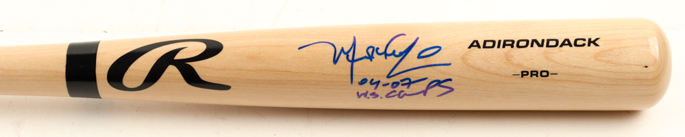 Manny Ramirez Signed Rawlings Adirondack Pro Baseball Bat Inscribed "04-07 WS Champs" (Beckett) at PristineAuction.com Manny Ramirez Signed Rawlings Adirondack Pro Baseball Bat Inscribed "04-07 WS Champs" (Beckett) at PristineAuction.com
