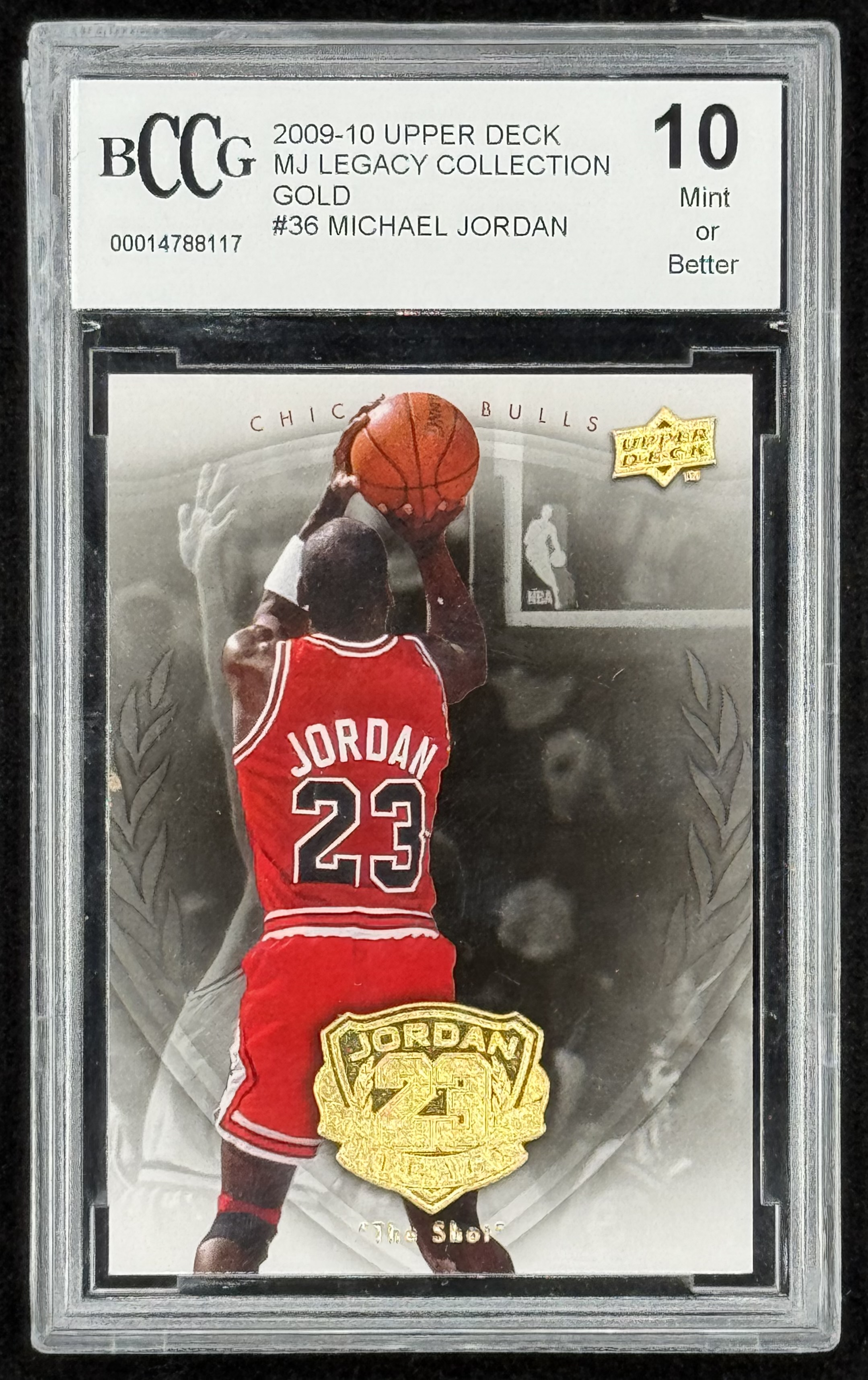 Michael Jordan 2009-10 Upper Deck Michael Jordan Legacy Collection Gold #36 (BCCG 10) at PristineAuction.com Michael Jordan 2009-10 Upper Deck Michael Jordan Legacy Collection Gold #36 (BCCG 10) at PristineAuction.com