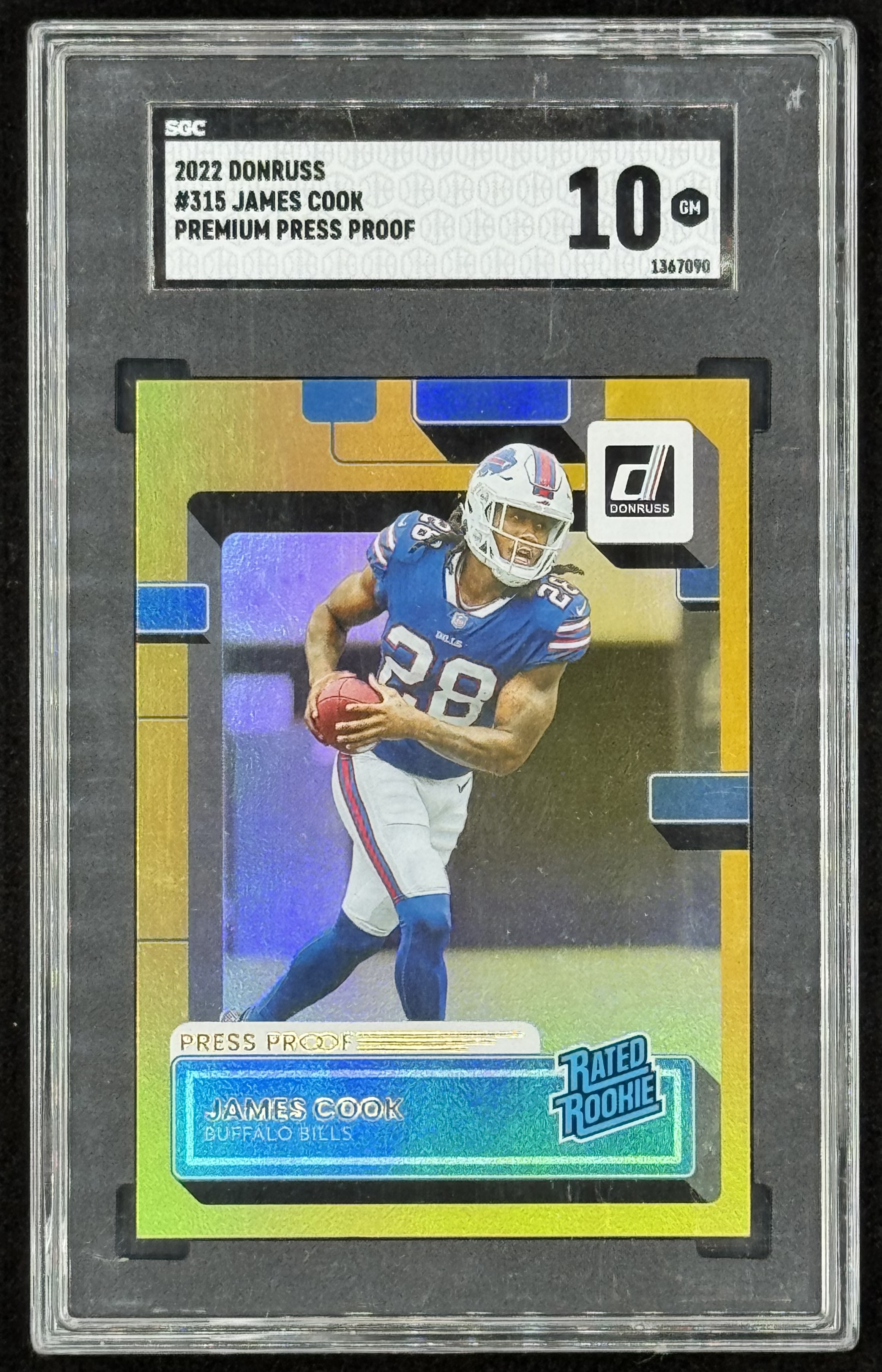 James Cook 2022 Donruss Press Proof Premium #315 RR RC (SGC 10) at PristineAuction.com James Cook 2022 Donruss Press Proof Premium #315 RR RC (SGC 10) at PristineAuction.com