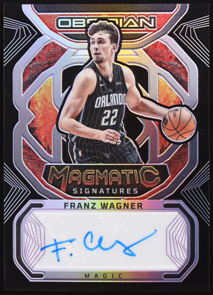 Franz Wagner 2022-23 Panini Obsidian Magmatic Signatures Electric Etch Purple #7 #12/75 at PristineAuction.com Franz Wagner 2022-23 Panini Obsidian Magmatic Signatures Electric Etch Purple #7 #12/75 at PristineAuction.com