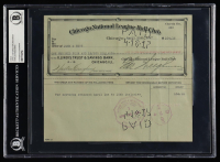 Chicago Cubs Original Check from 1917 Signed by Walter Craighead, John O. Seys & Charles Weeghman (Beckett Encapsulated) at PristineAuction.com
