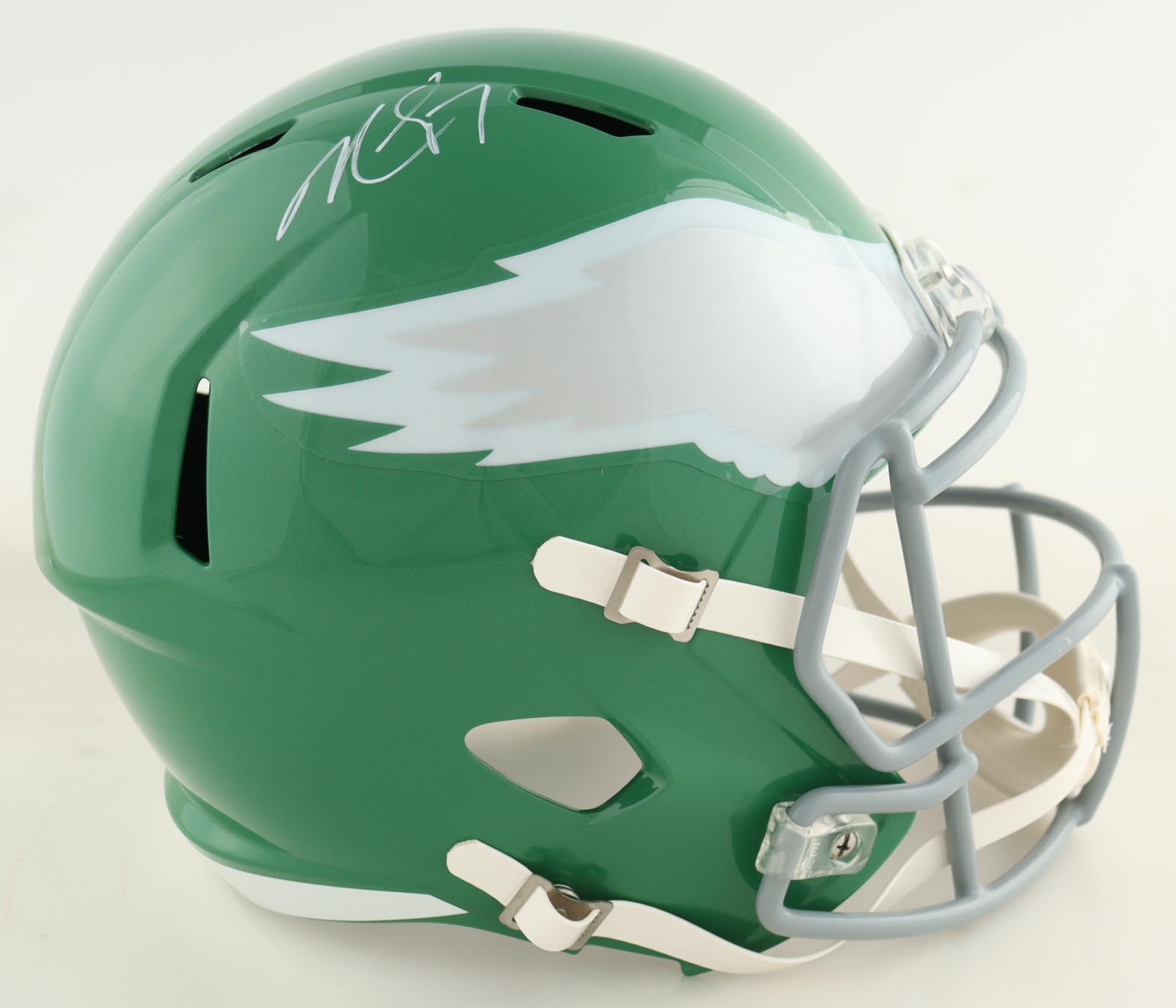 Michael Vick Signed Eagles Throwback Full-Size Speed Helmet (JSA) at PristineAuction.com Michael Vick Signed Eagles Throwback Full-Size Speed Helmet (JSA) at PristineAuction.com