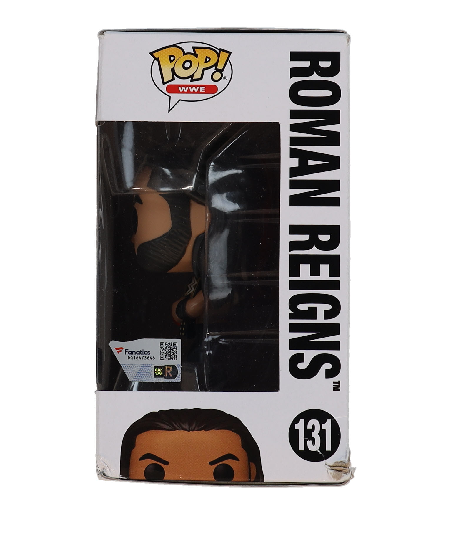 Roman Reigns Signed "WWE" #131 Funko Pop! Vinyl Figure (Fanatics) (See Description) at PristineAuction.com Roman Reigns Signed "WWE" #131 Funko Pop! Vinyl Figure (Fanatics) (See Description) at PristineAuction.com