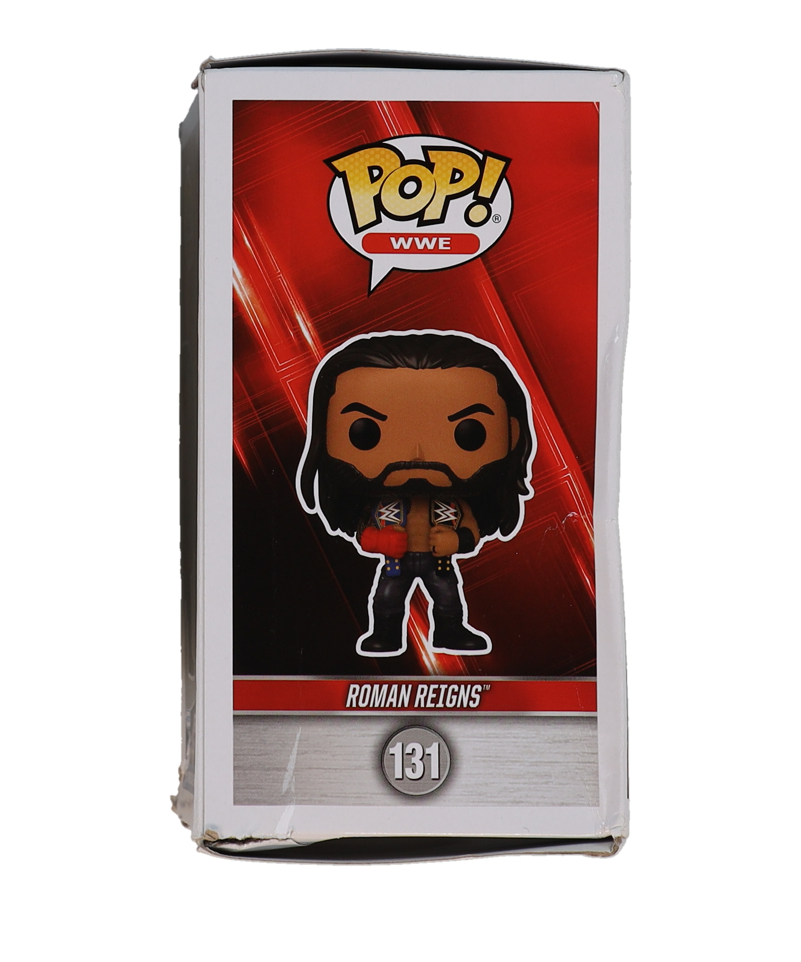 Roman Reigns Signed "WWE" #131 Funko Pop! Vinyl Figure (Fanatics) (See Description) at PristineAuction.com Roman Reigns Signed "WWE" #131 Funko Pop! Vinyl Figure (Fanatics) (See Description) at PristineAuction.com