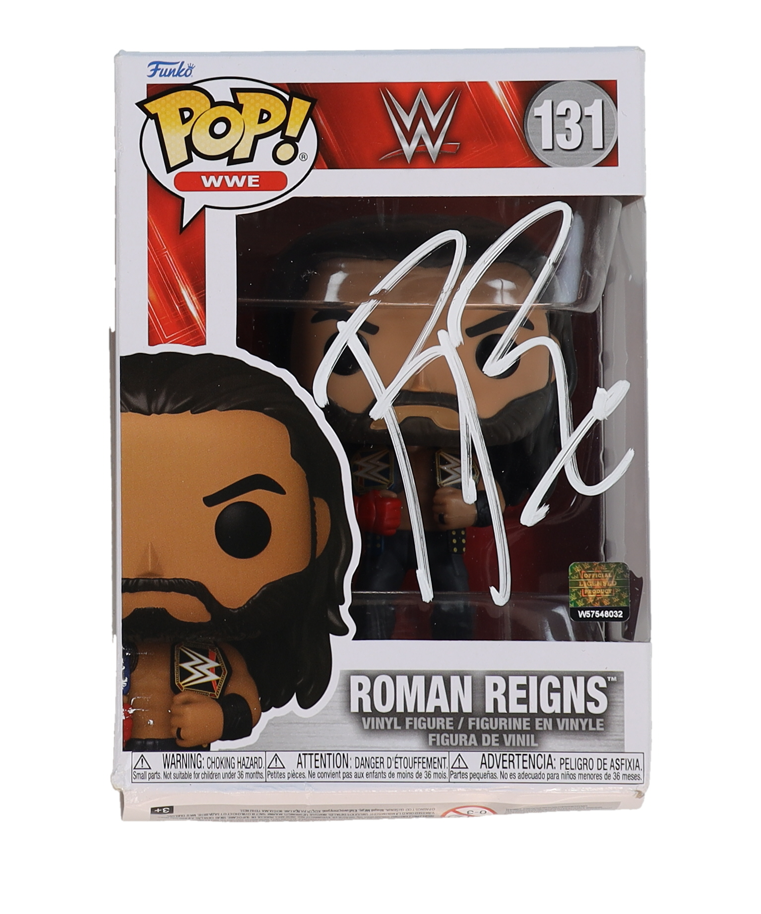 Roman Reigns Signed WWE #131 Funko Pop! Vinyl Figure (Fanatics) at PristineAuction.com Roman Reigns Signed WWE #131 Funko Pop! Vinyl Figure (Fanatics) at PristineAuction.com