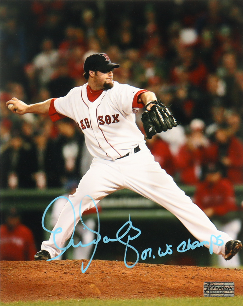 Eric Gagne Signed Red Sox 8x10 Photo Inscribed "07 WS Champs" (Premium Autographs) at PristineAuction.com Eric Gagne Signed Red Sox 8x10 Photo Inscribed "07 WS Champs" (Premium Autographs) at PristineAuction.com