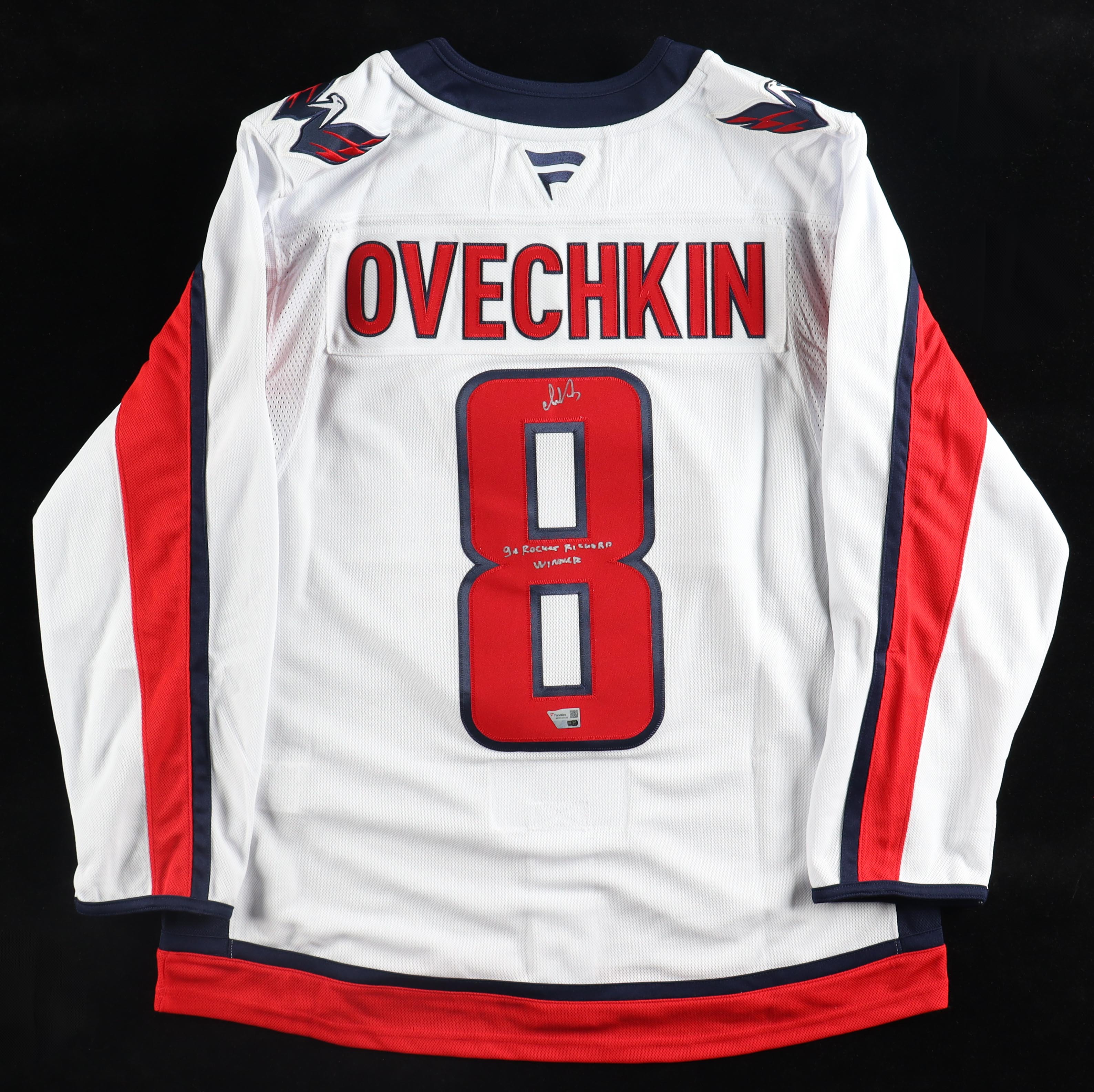 Alexander Ovechkin Signed Capitals Authentic Fanatics "Captain" Jersey Inscribed "9x Rocket Richard Winner" (Fanatics) at PristineAuction.com Alexander Ovechkin Signed Capitals Authentic Fanatics "Captain" Jersey Inscribed "9x Rocket Richard Winner" (Fanatics) at PristineAuction.com