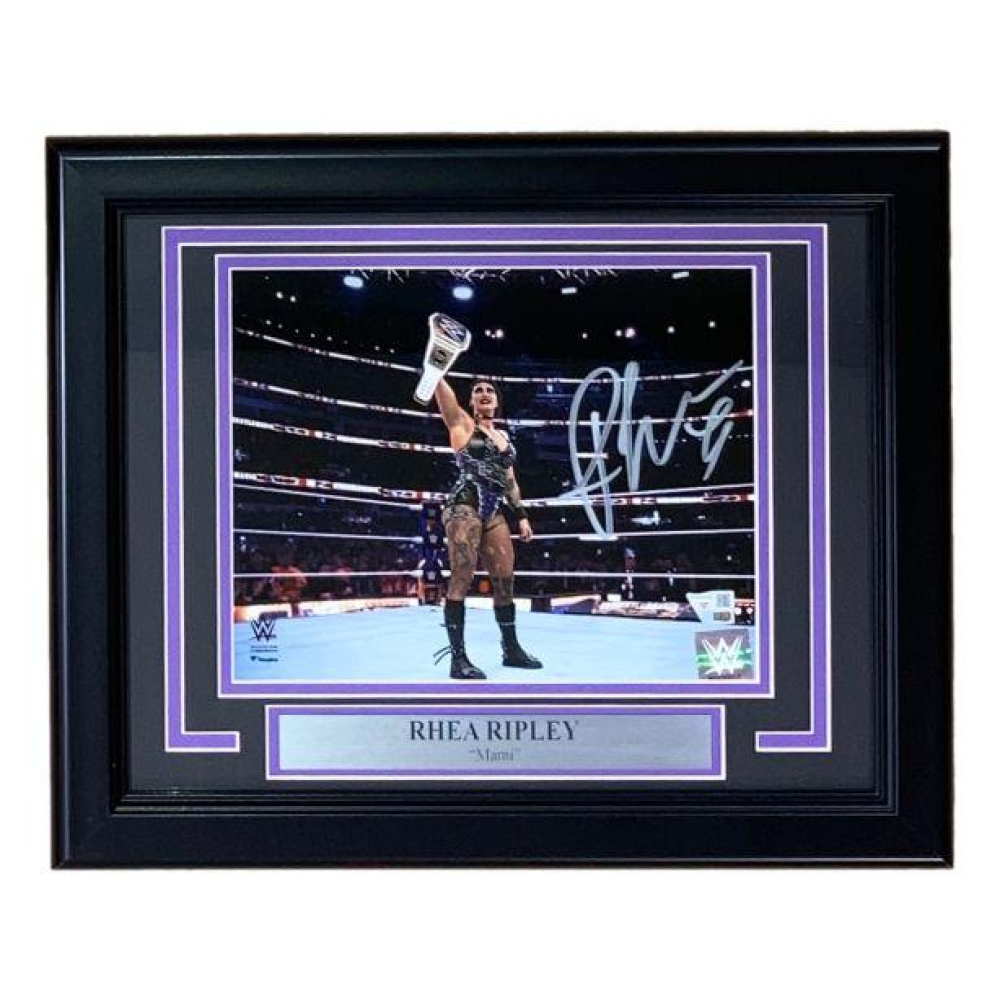 Signed Rhea Ripley Rhea Ripley Signed WWE Custom Framed Photo (Fanatics) | Pristine Auction