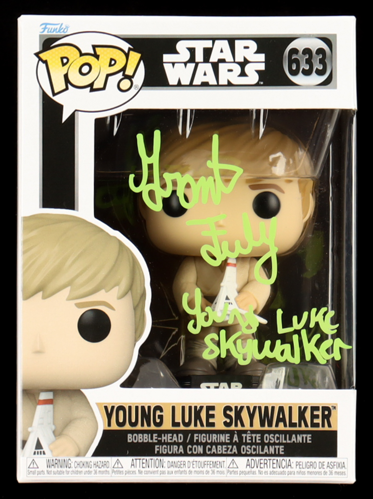 Grant Feely Signed "Star Wars" #633 Young Luke Skywalker Funko Pop! Vinyl Figure Inscribed "Young Luke Skywalker" (JSA) at PristineAuction.com Grant Feely Signed "Star Wars" #633 Young Luke Skywalker Funko Pop! Vinyl Figure Inscribed "Young Luke Skywalker" (JSA) at PristineAuction.com