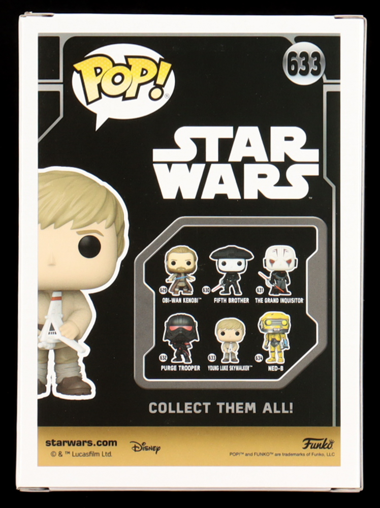 Grant Feely Signed "Star Wars" #633 Young Luke Skywalker Funko Pop! Vinyl Figure Inscribed "Young Luke Skywalker" (JSA) at PristineAuction.com Grant Feely Signed "Star Wars" #633 Young Luke Skywalker Funko Pop! Vinyl Figure Inscribed "Young Luke Skywalker" (JSA) at PristineAuction.com