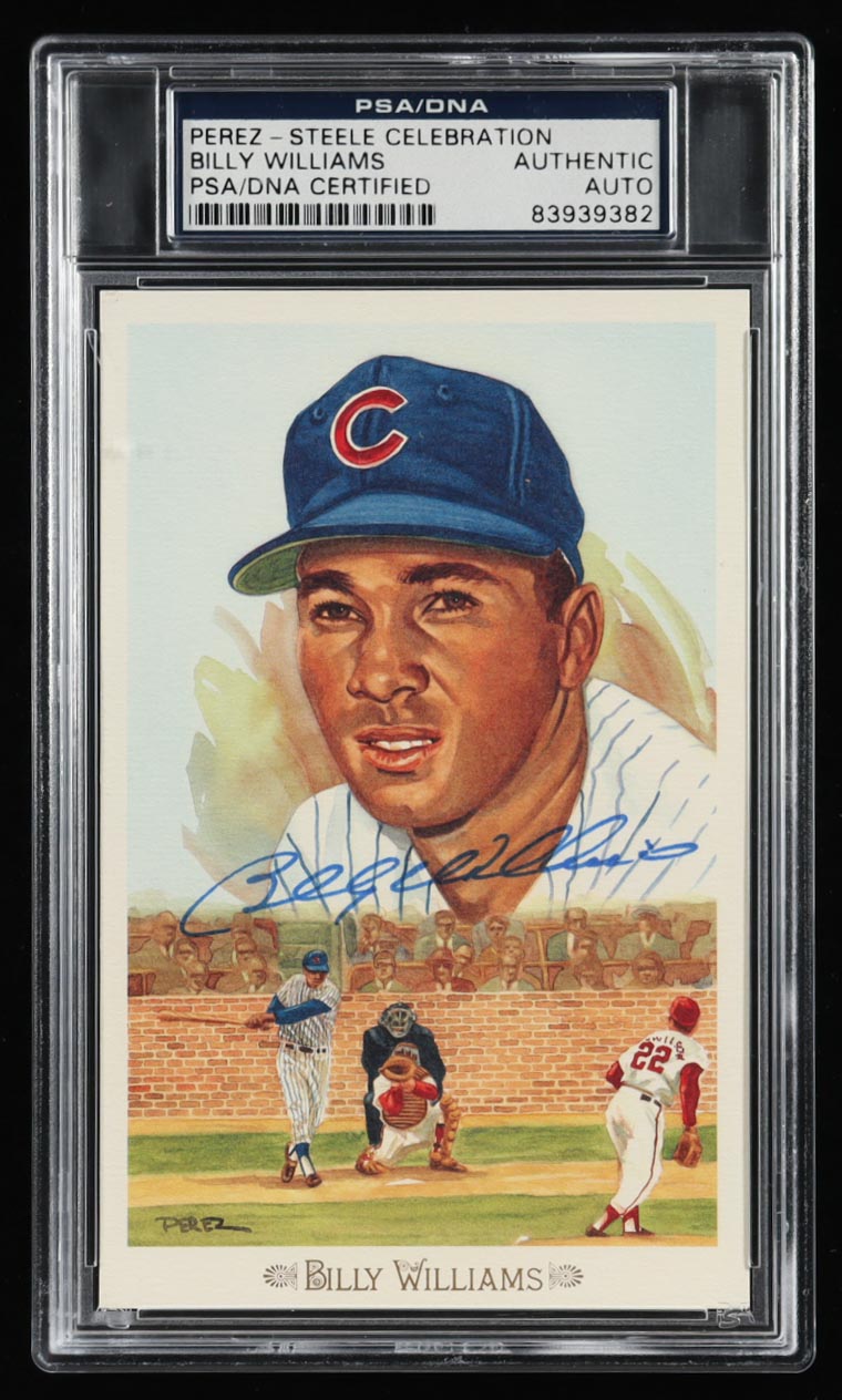 Billy Williams Signed 1980-02 Perez-Steele Hall of Fame Postcards #42 ...