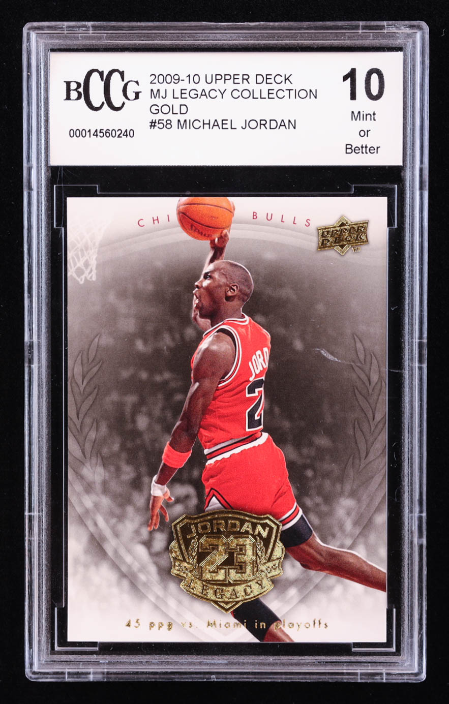 Michael Jordan 2009-10 Upper Deck Michael Jordan Legacy Collection Gold #58 (BCCG 10) at PristineAuction.com Michael Jordan 2009-10 Upper Deck Michael Jordan Legacy Collection Gold #58 (BCCG 10) at PristineAuction.com