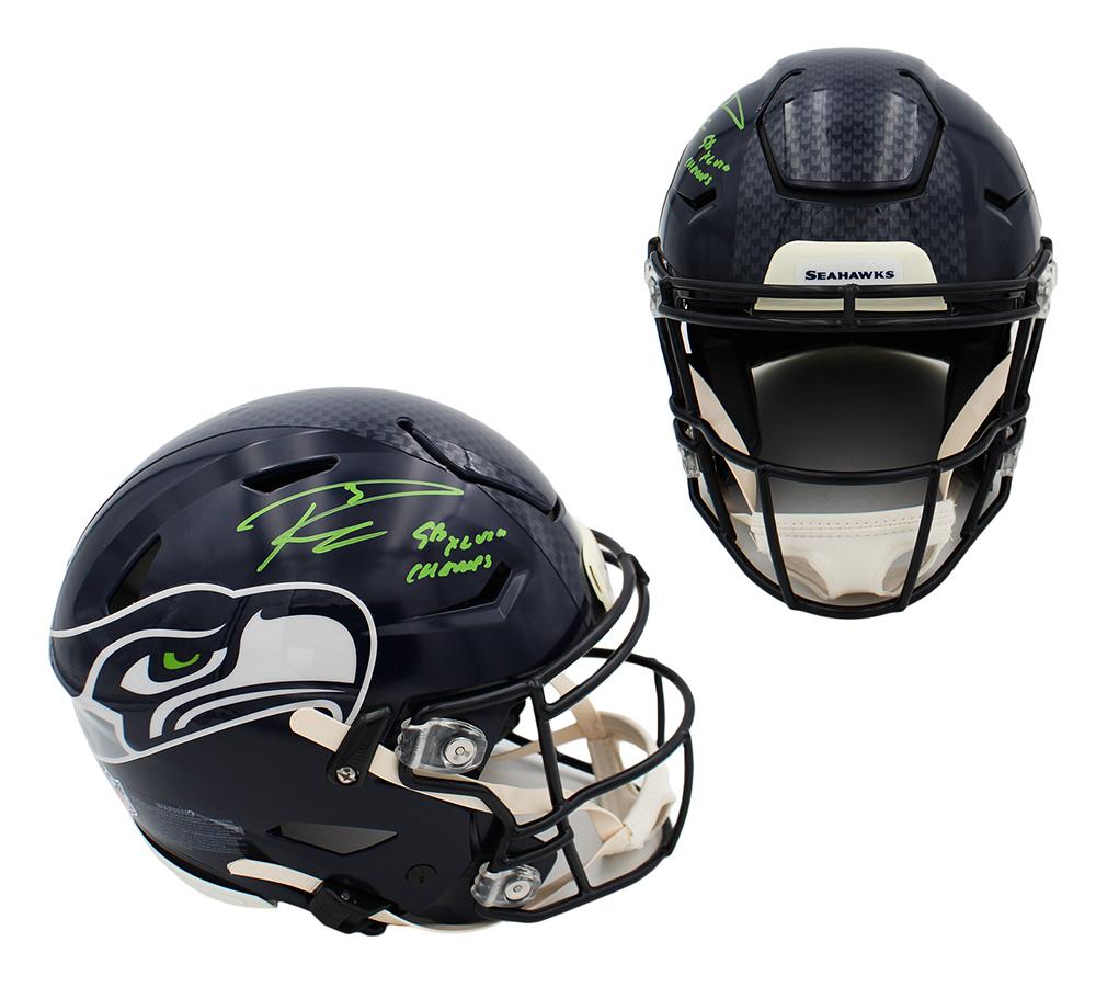 Russell Wilson Signed Seahawks Full-Size Authentic On-Field Speedflex Helmet Inscribed "SB XLVIII Champs" (Radtke) at PristineAuction.com Russell Wilson Signed Seahawks Full-Size Authentic On-Field Speedflex Helmet Inscribed "SB XLVIII Champs" (Radtke) at PristineAuction.com