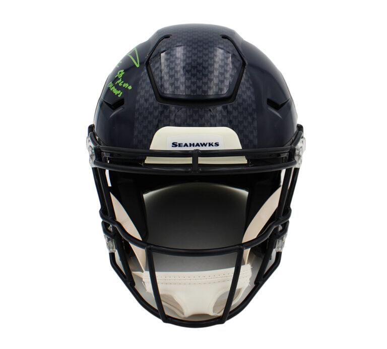 Russell Wilson Signed Seahawks Full-Size Authentic On-Field Speedflex Helmet Inscribed "SB XLVIII Champs" (Radtke) at PristineAuction.com Russell Wilson Signed Seahawks Full-Size Authentic On-Field Speedflex Helmet Inscribed "SB XLVIII Champs" (Radtke) at PristineAuction.com