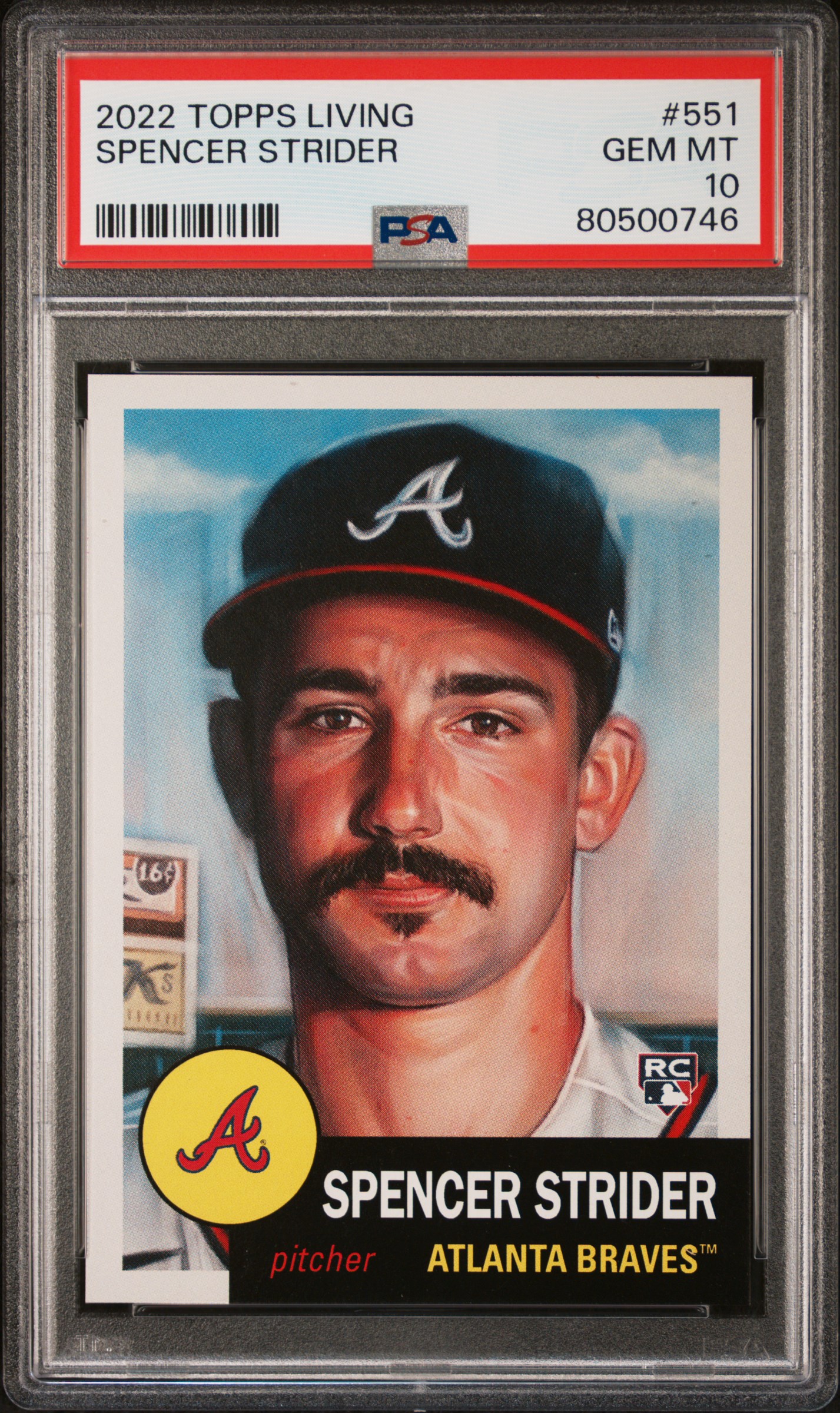 Spencer Strider 2022 Topps Living #551 RC (PSA 10) at PristineAuction.com Spencer Strider 2022 Topps Living #551 RC (PSA 10) at PristineAuction.com