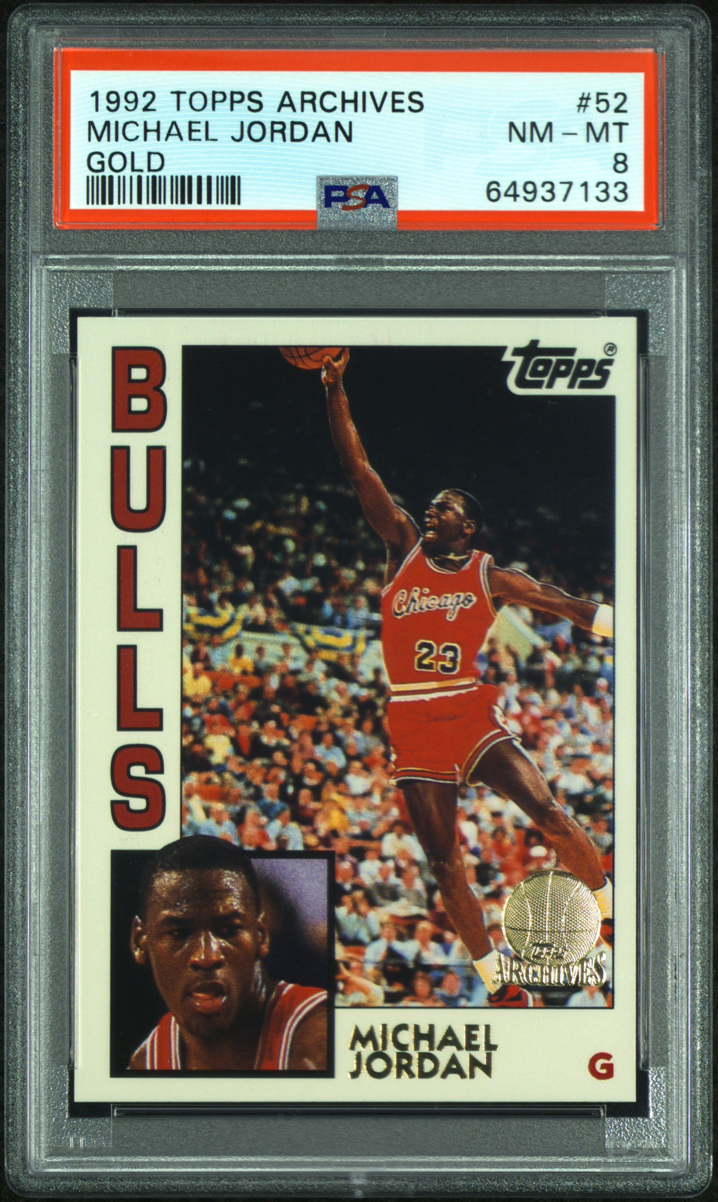 Michael Jordan 1992-93 Topps Archives Gold #52G (PSA 8) at PristineAuction.com Michael Jordan 1992-93 Topps Archives Gold #52G (PSA 8) at PristineAuction.com