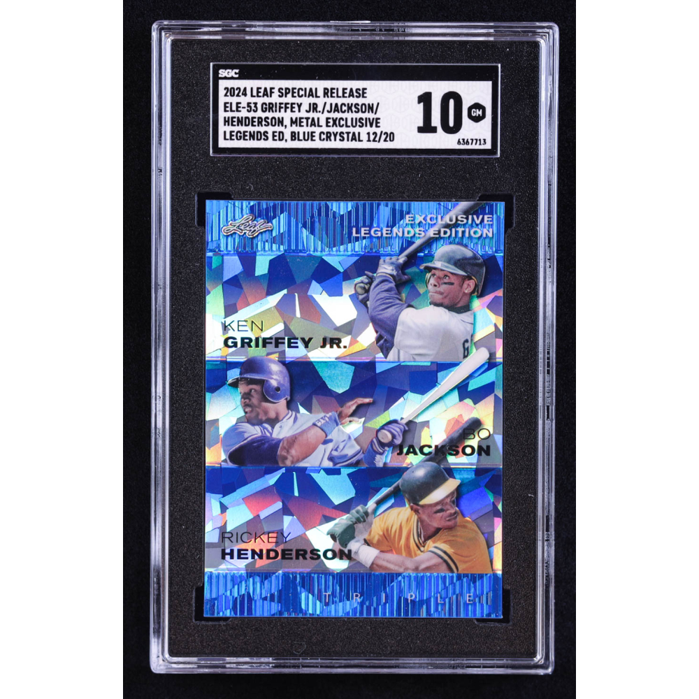 Ken Griffey Jr. / Ichiro 2024 Leaf Metal Special Release Exclusive Legends Edition Crystal Silver Ele18 125 Sgc 9