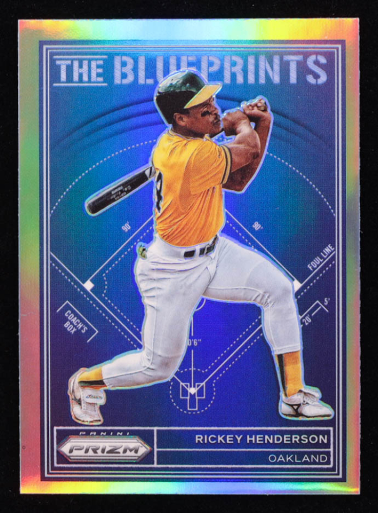 Rickey Henderson 2023 Panini Prizm The Blueprints Prizms Silver #6