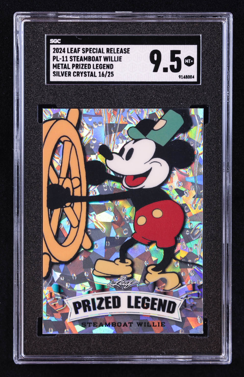 Steamboat Willie 2024 Leaf Special Release Metal Prized Legend Crystal Silver #PL11 #16/25 (SGC 9.5) at PristineAuction.com Steamboat Willie 2024 Leaf Special Release Metal Prized Legend Crystal Silver #PL11 #16/25 (SGC 9.5) at PristineAuction.com