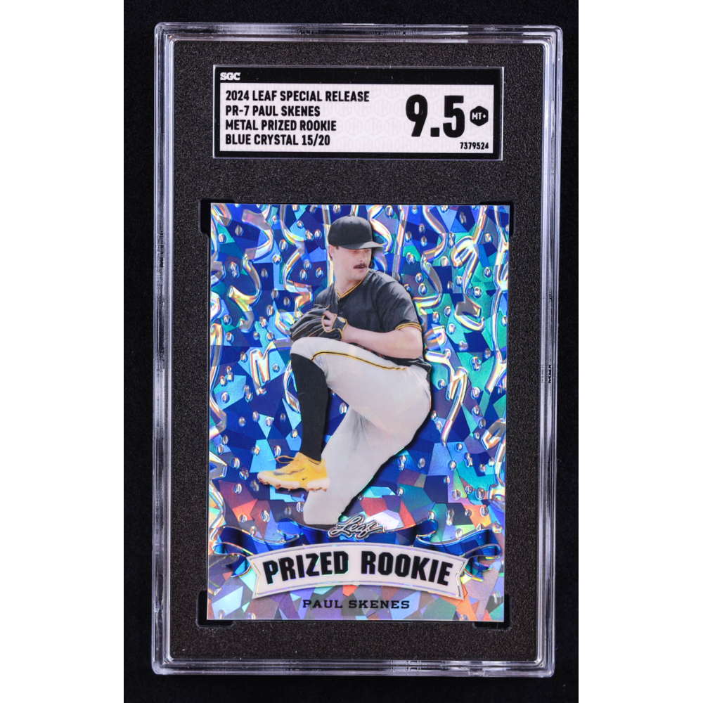 Paul Skenes 2024 Leaf Metal Special Release Prized Rookie Crystal Blue #PR7 RC #/20 (SGC 9.5) at PristineAuction.com
