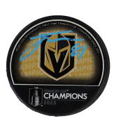 Jonathan Marchessault Signed Golden Knights 2023 Stanley Cup Champions Logo Hockey Puck (Fanatics) at PristineAuction.com