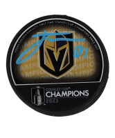 Jonathan Marchessault Signed Golden Knights 2023 Stanley Cup Champions Logo Hockey Puck (Fanatics) at PristineAuction.com