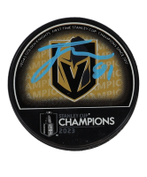 Jonathan Marchessault Signed Golden Knights 2023 Stanley Cup Champions Logo Hockey Puck (Fanatics) at PristineAuction.com
