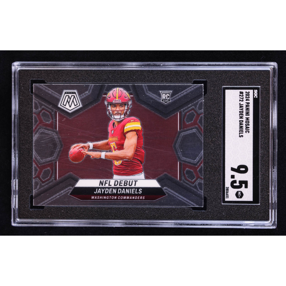 Jayden Daniels 2024 Panini Mosaic NFL Debut #272 RC (SGC 9.5) at PristineAuction.com