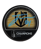 Jonathan Marchessault Signed Golden Knights 2023 Stanley Cup Champions Logo Hockey Puck (Fanatics) at PristineAuction.com