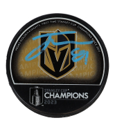 Jonathan Marchessault Signed Golden Knights 2023 Stanley Cup Champions Logo Hockey Puck (Fanatics) at PristineAuction.com